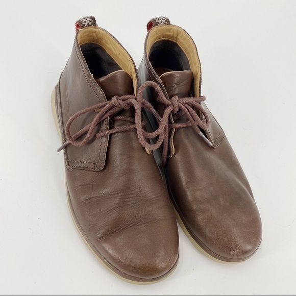 Ugg brown leather lace up ankle shoes - Picture 2 of 8